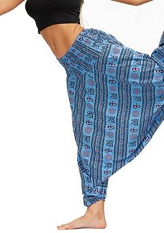 pantalones cagados bombachos holgados estampados para mujer baratos indu