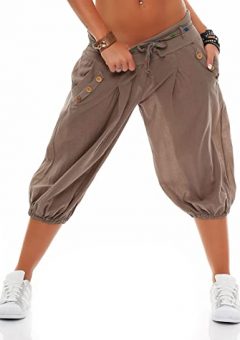 pantalones cagados bombachos holgados estampados para mujer baratos pirata verano