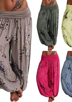 pantalones cagados bombachos holgados estampados para mujer baratos verano distintos colores