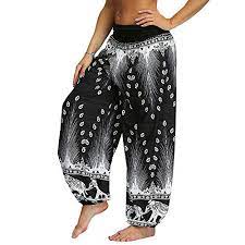 pantalones cagados bombachos holgados estampados para mujer baratos verano