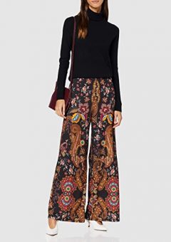 desigual pantalon acampanado para verano estampado para mujer barato