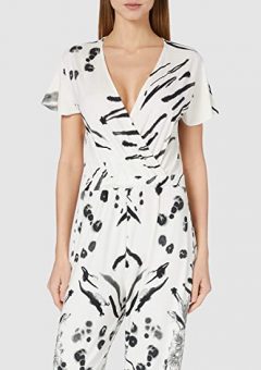 marca desigual mono para mujer blanco estampado barato