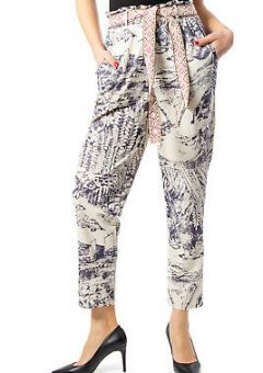 marca desigual pantalon de vestir bombacho para mujer primavera verano barato