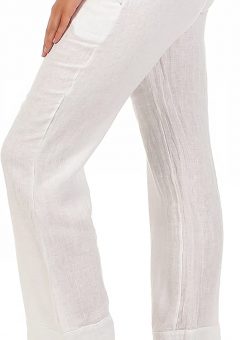 pantalon ibicenco lino blanco barato mujer verano barato fino.